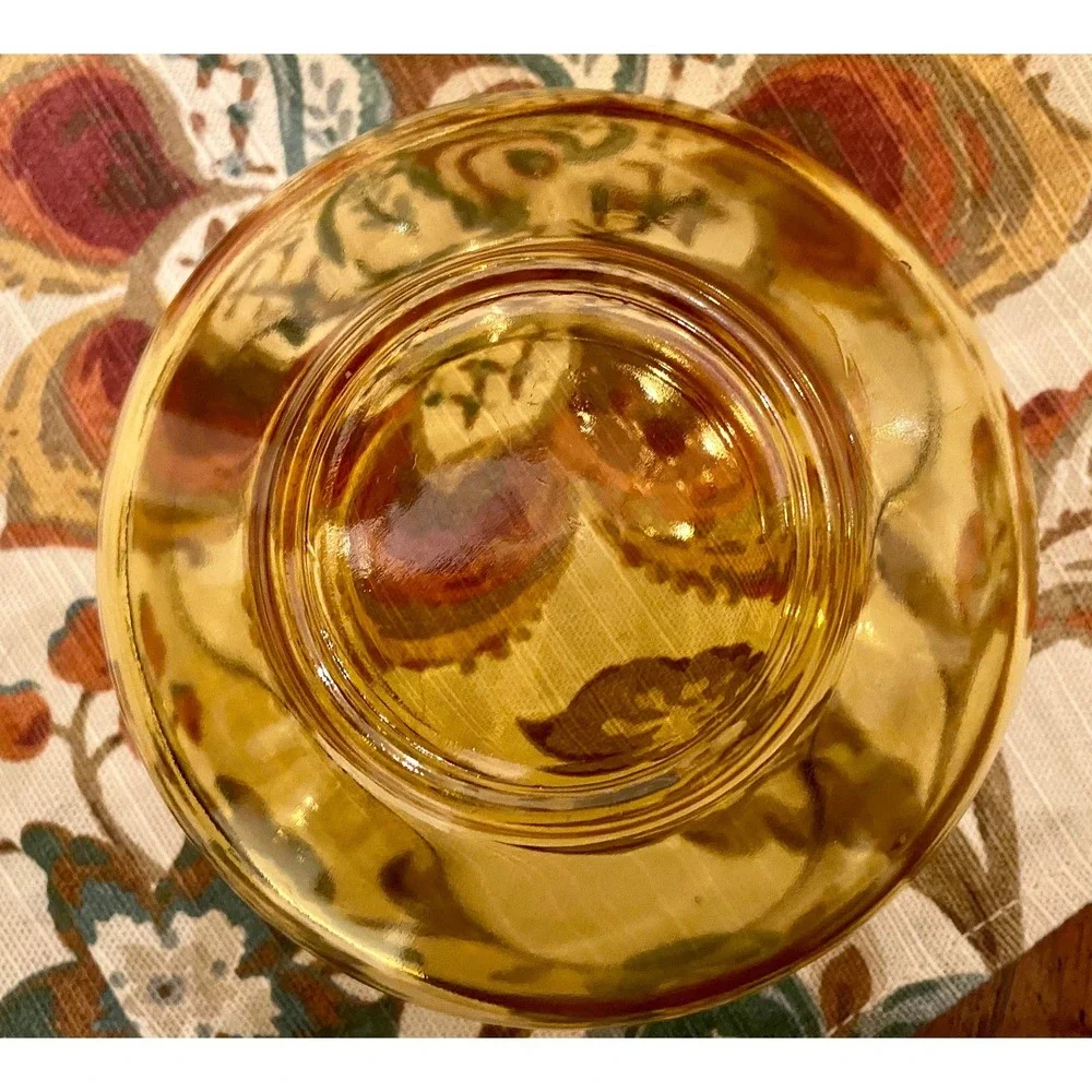 Vintage Amber Glass Chip and Dip Set – Anchor Hocking‎ Fairfield Scalloped Bowls